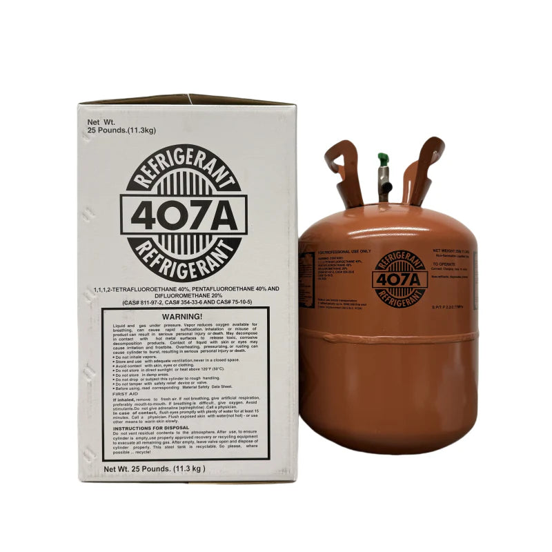 25LB R407A Refrigerant Gas – High Performance for HVAC Cooling
