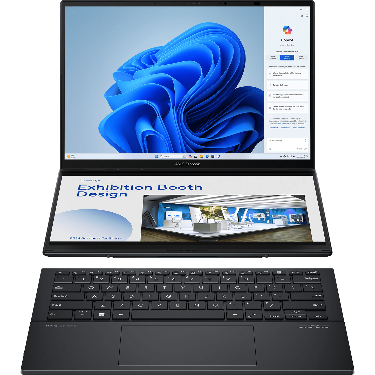 ASUS Zenbook Duo UX8406CA-PS99T Dual-Touchscreen Laptop